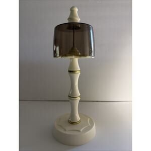 Toothbrush Holder MCM 1970s Vintage Stand with Cover Yellow Ivory Retro Gift